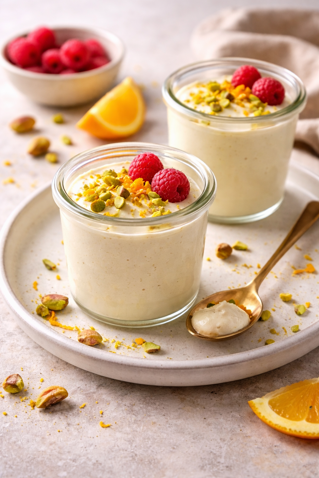 White Chocolate Cream Cups with Citrus Note