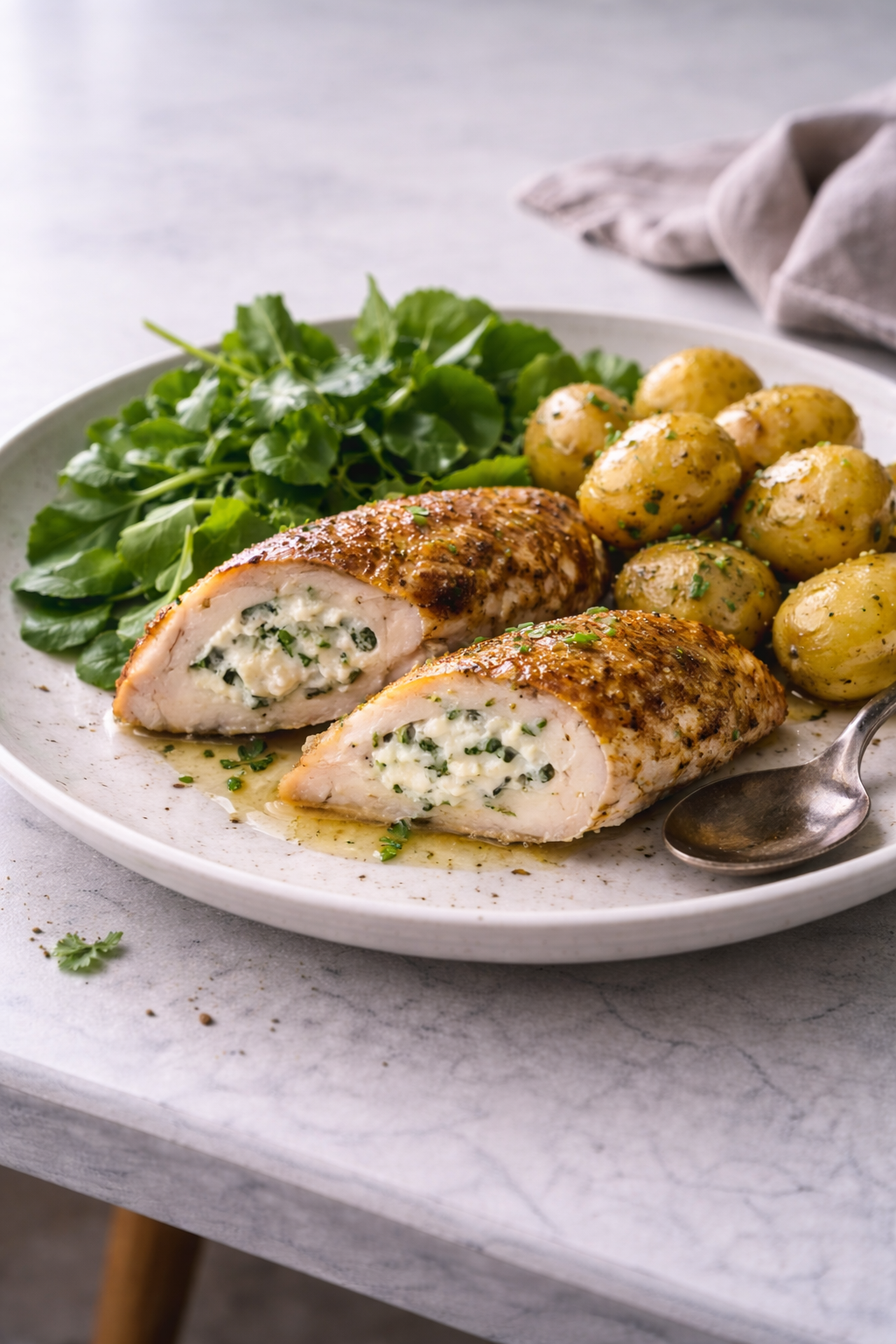 Creamy herb-stuffed chicken made for a quick, easy dinner that feels special without extra work.