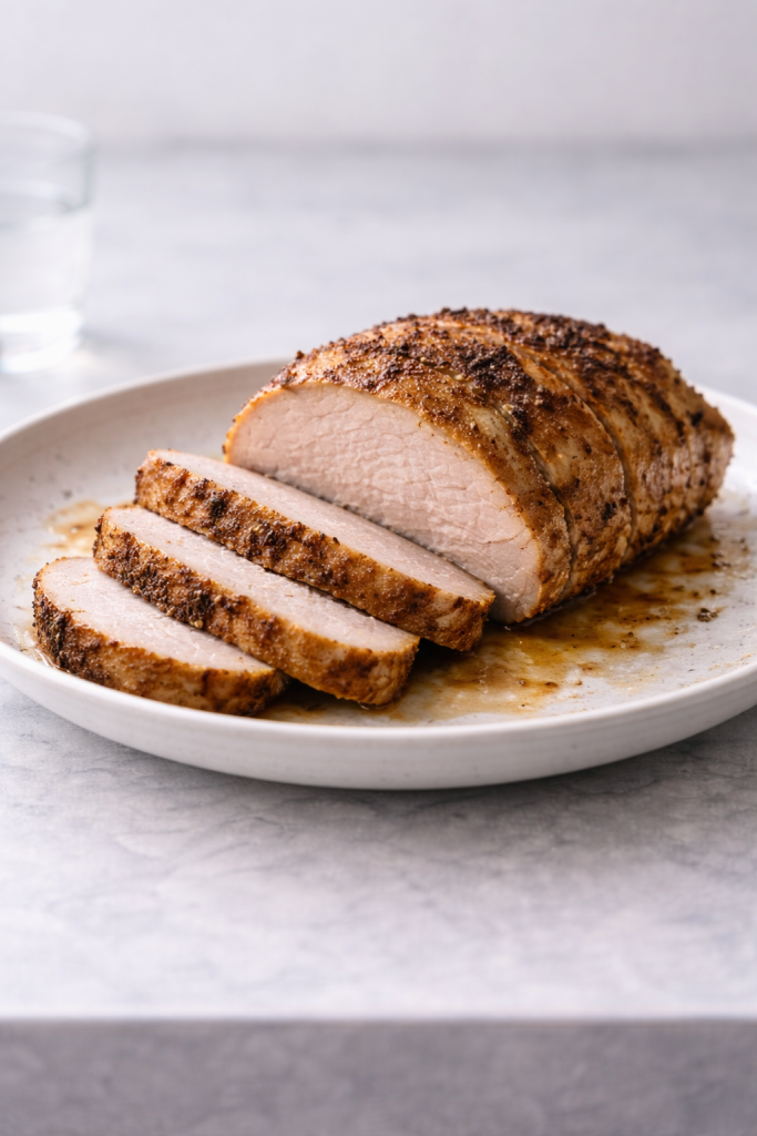 Juicy air fryer pork joint cooked for an easy, stress-free roast that stays tender inside.
