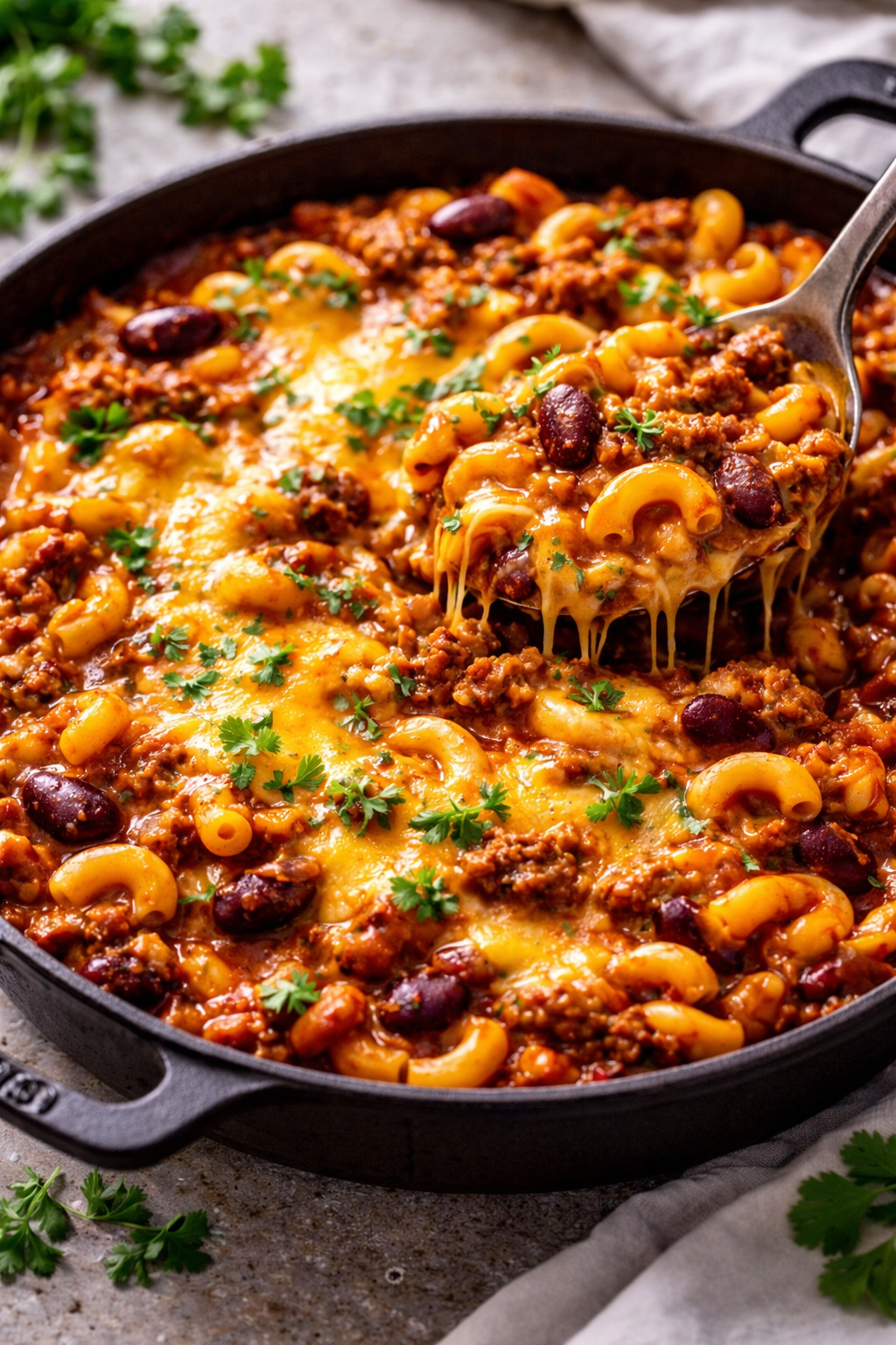 One-Pot Chili Mac & Cheese