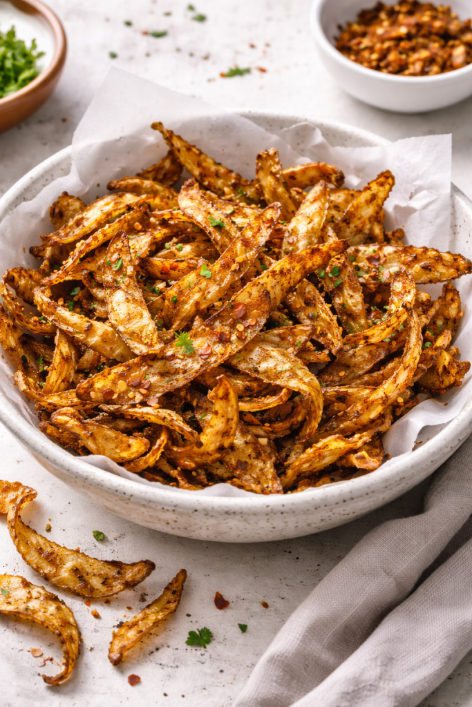 Quick air fryer potato peel chips for a crunchy zero-waste snack