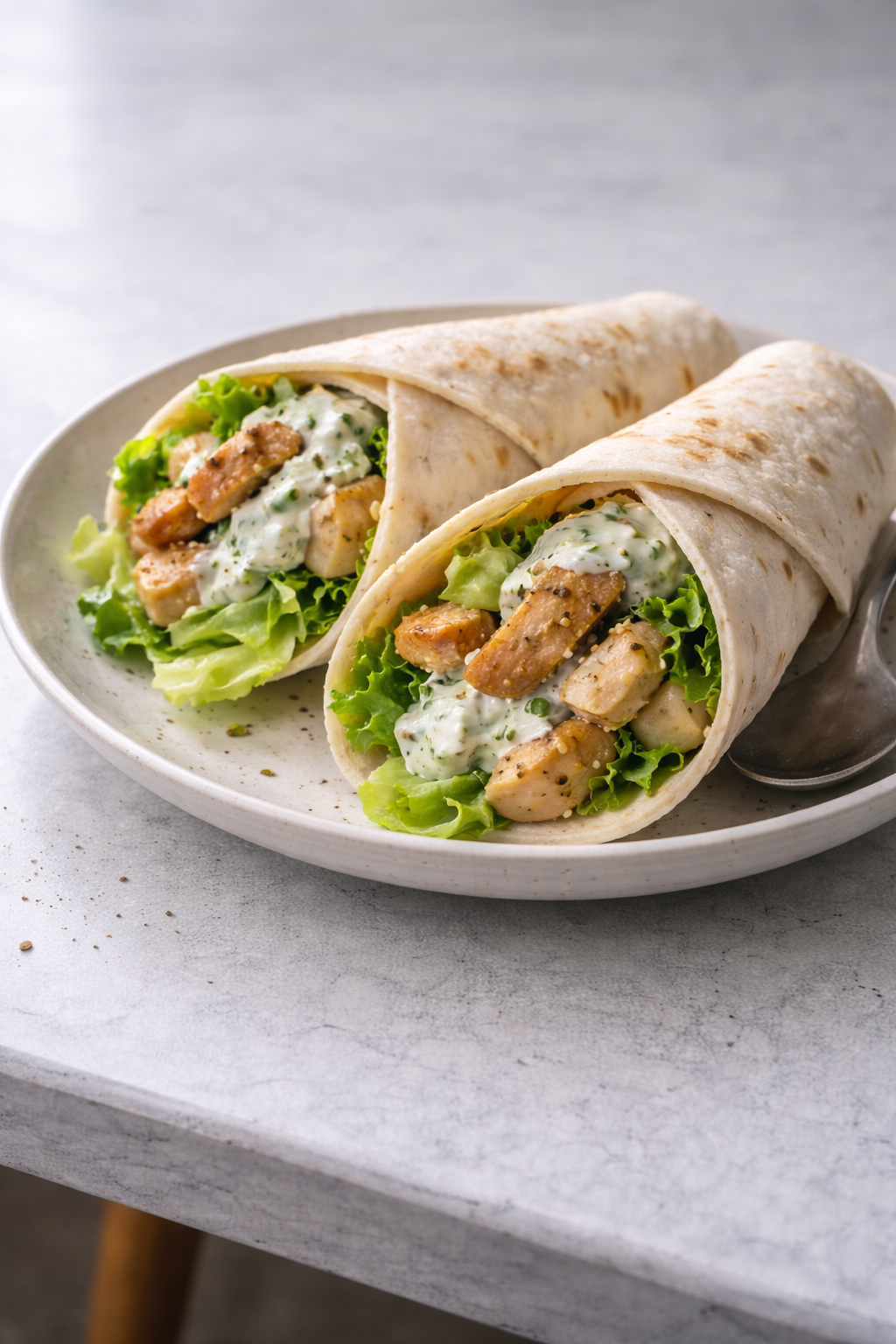 Chicken yogurt wraps made for a quick, easy dinner that can be assembled fast and taken on the go.
