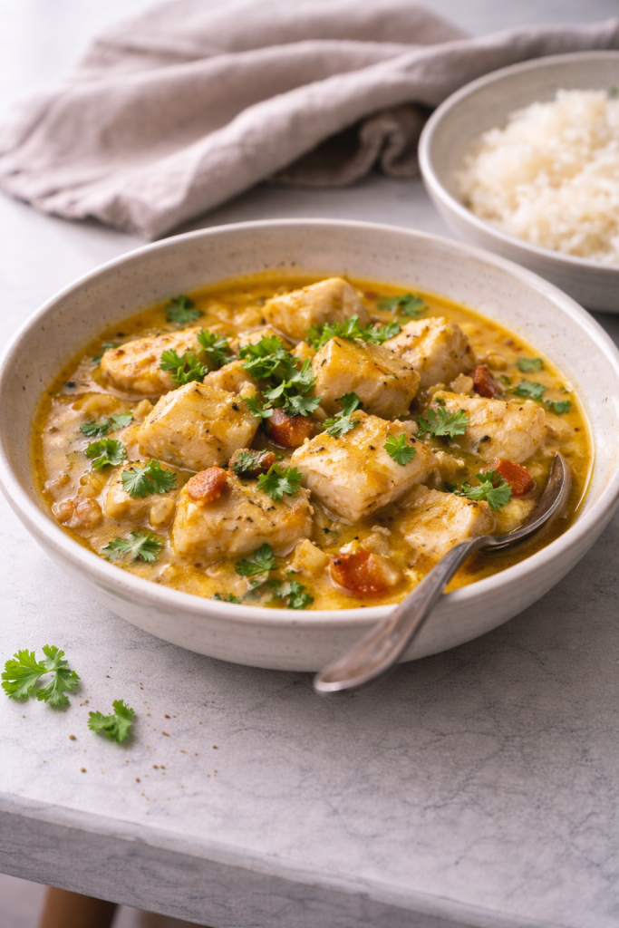 Quick fish curry made for an easy, affordable dinner that comes together fast without complicated cooking.