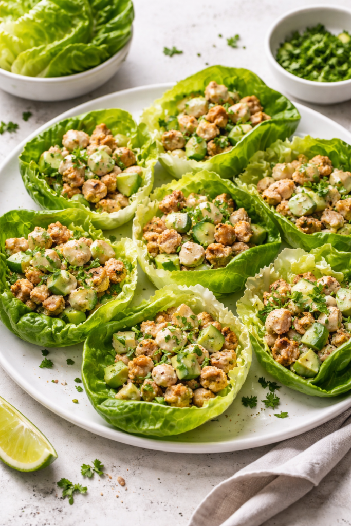 Quick turkey avocado lettuce cups for an easy healthy lunch