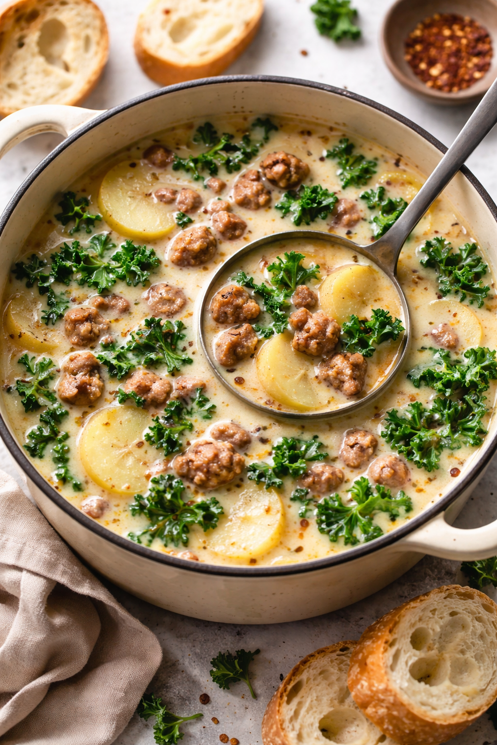 Zuppa Toscana (Creamy Sausage & Potato Soup)