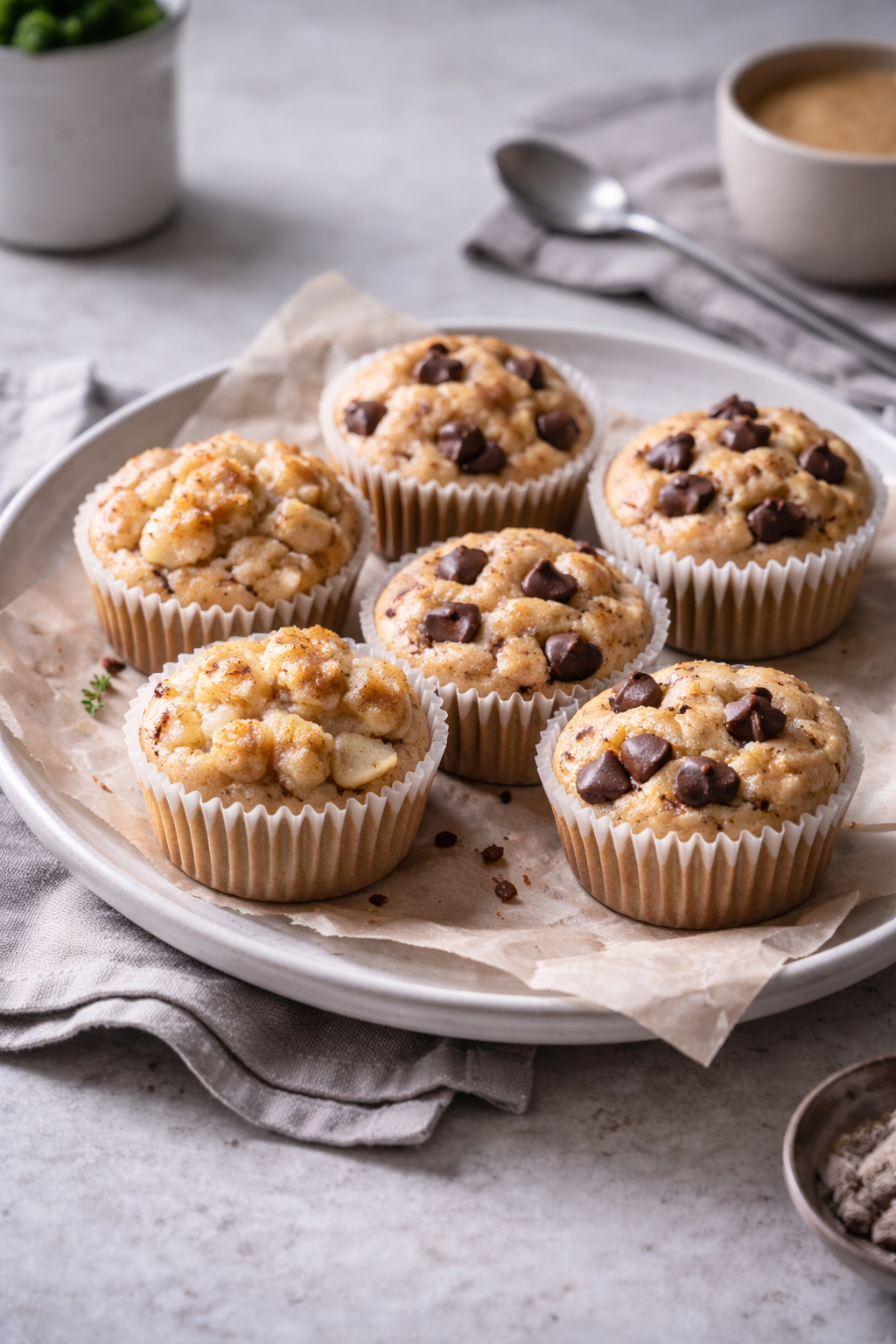 Simple air fryer muffins made from pantry ingredients for a quick and cheap homemade treat