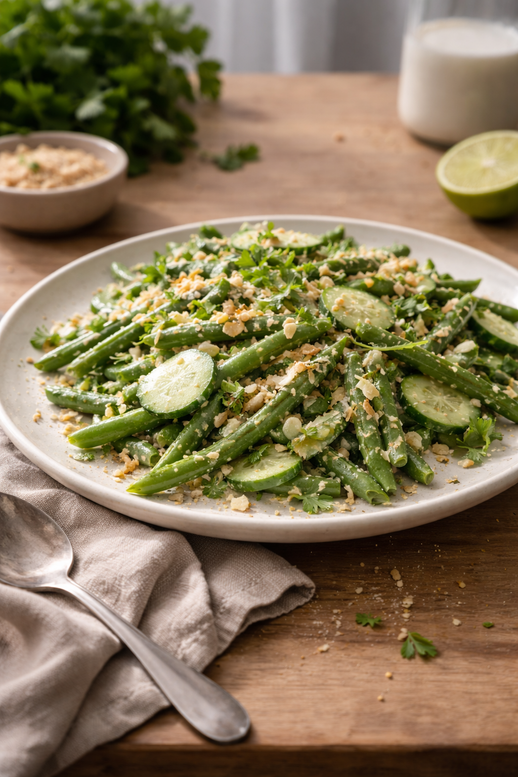 Easy coconut green bean salad for a low-effort light meal