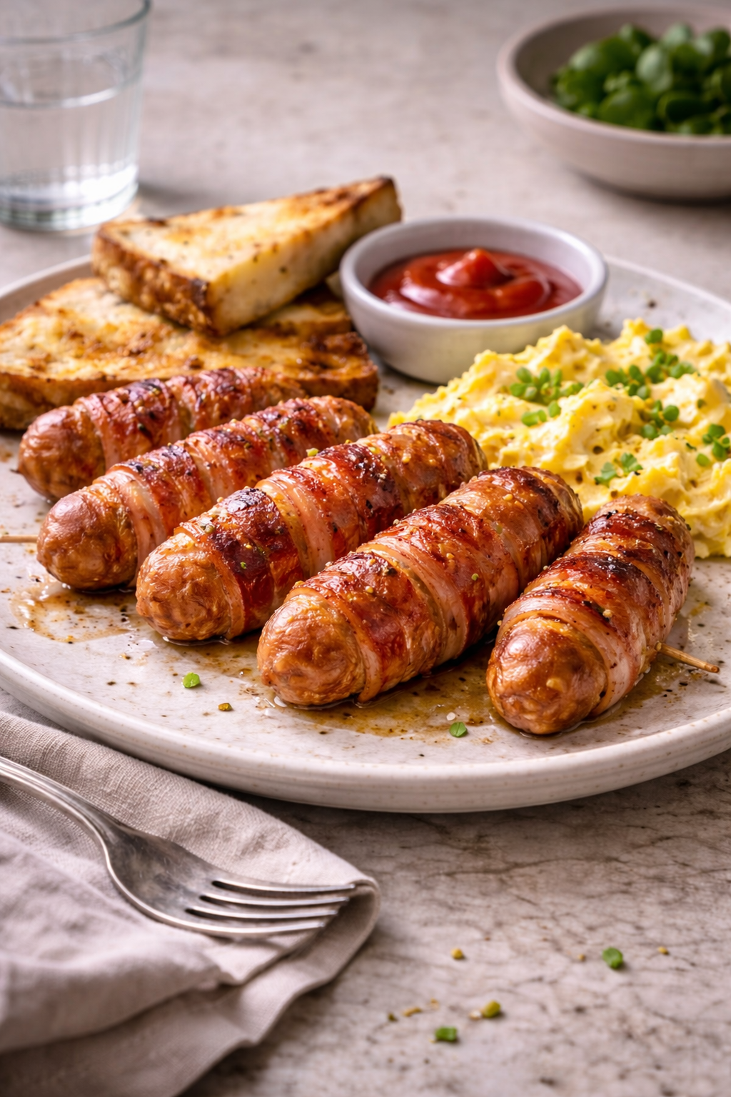 Quick air fryer pigs in blankets served warm as a fast savory breakfast