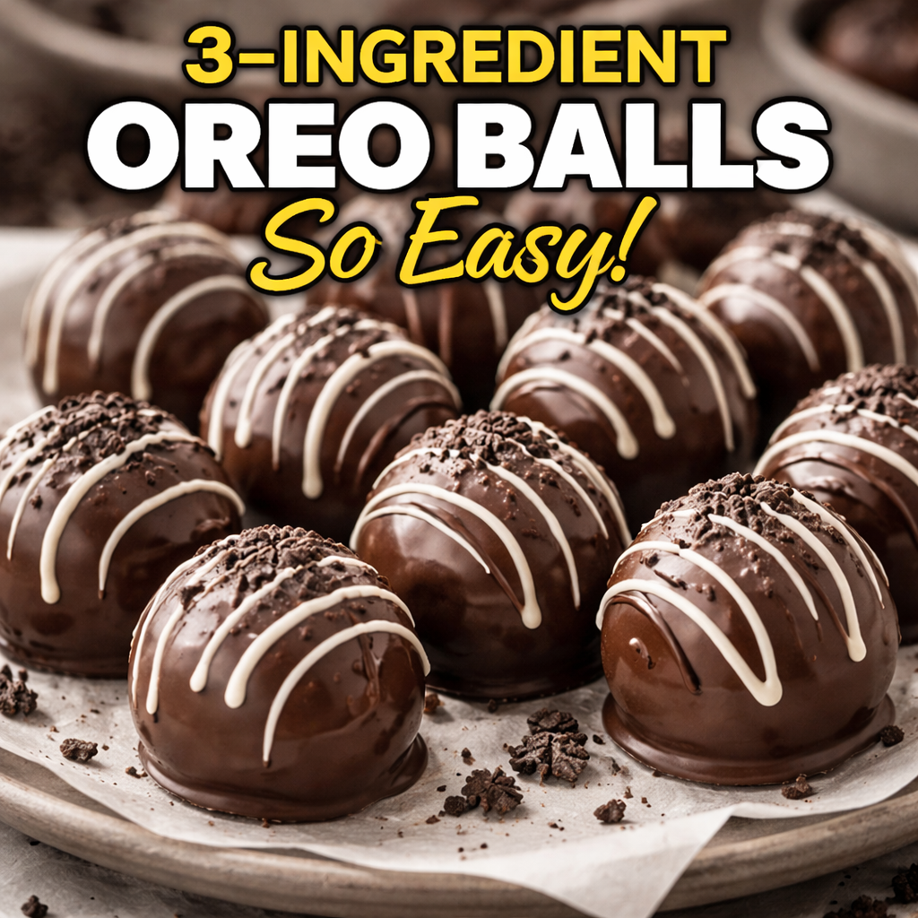 oreo balls recipe easy 3 ingredient no bake chocolate oreo balls with white chocolate drizzle
