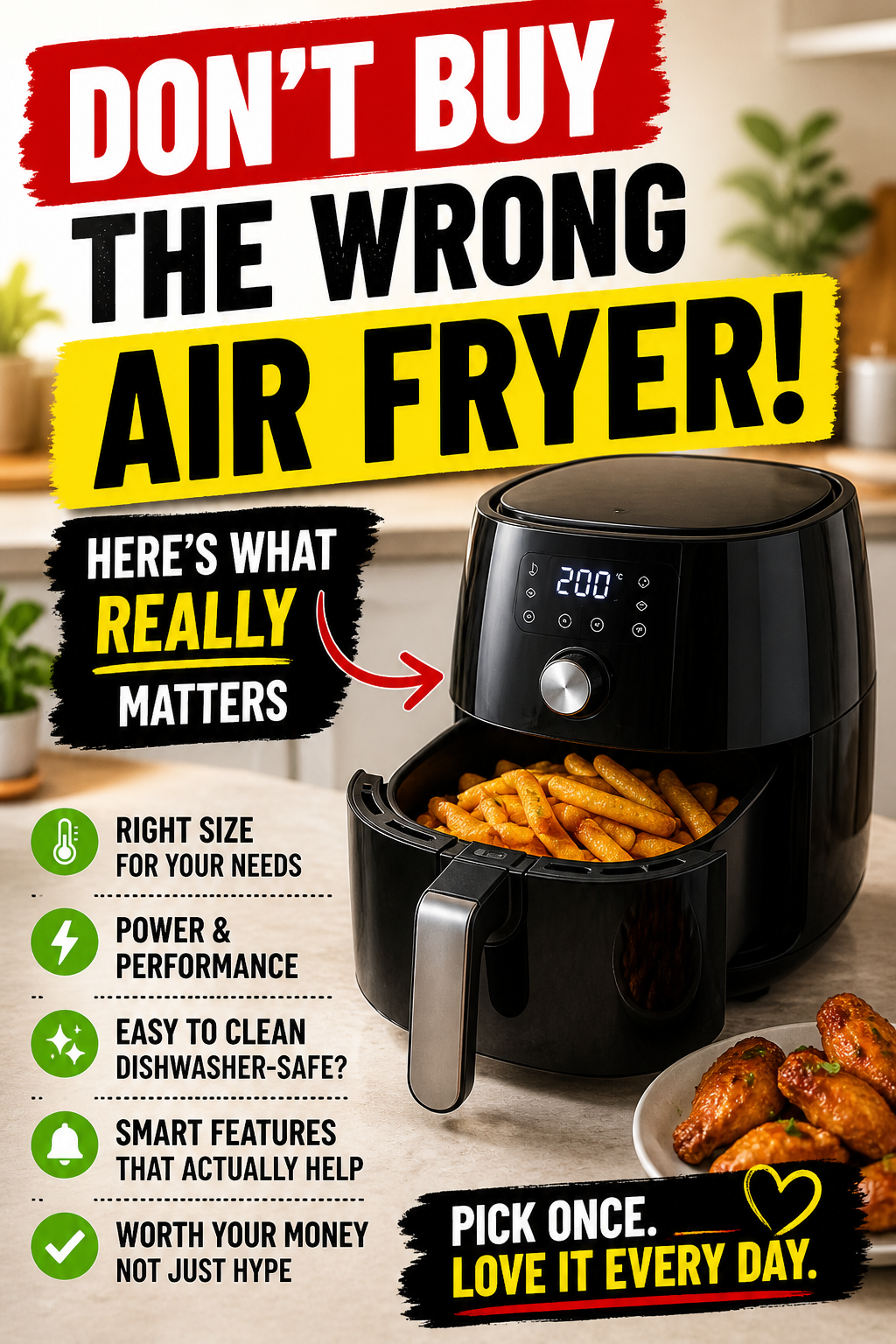 Best air fryer guide showing how to choose the right size, type, and features for your needs
